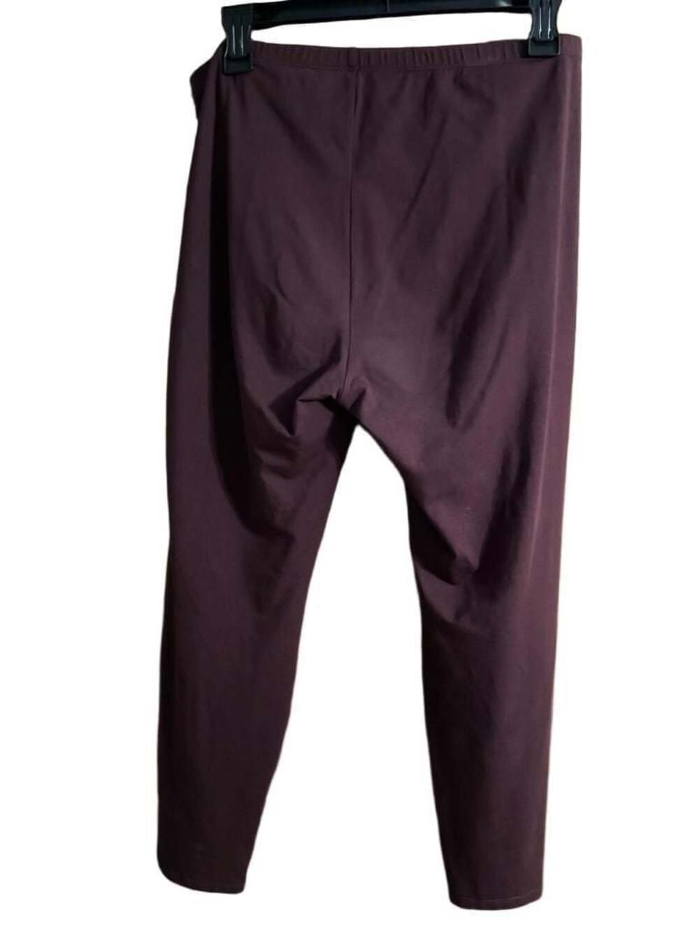 Eileen Fisher Women's Burgundy Jersey Knit Leggings - Picture 4 of 4